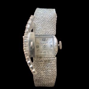 Vintage Crawford 21 Jewel Crystals Peek-A-Boo Watch 1950's-60's